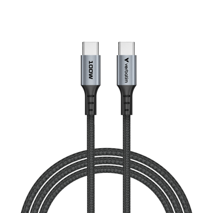 Кабел Verbatim Sync & Charge, USB Type-C към USB Type-C, 100 W, 120 cm, USB Type-A
