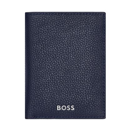 Hugo Boss Калъф за карти Classic Grained, с 16 отделения, тъмносин