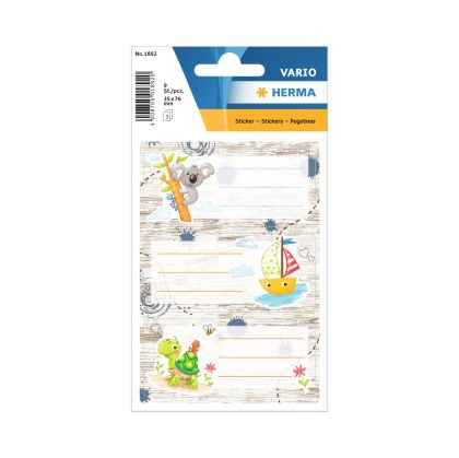 Herma Самозалепващи се етикети Приятели, ученически, пясъчни, 9 броя