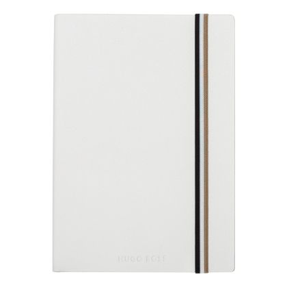 Hugo Boss Тефтер Iconic, А5, широки редове, бял