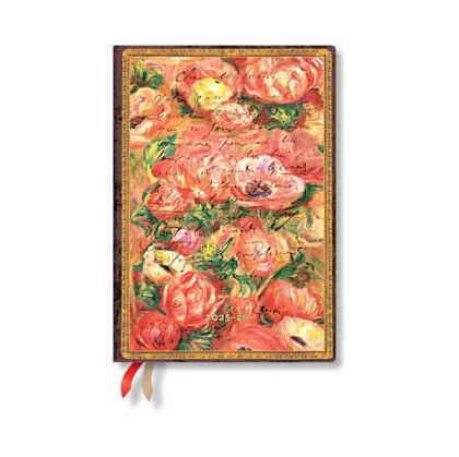 Paperblanks Планер Letter to Morisot, Midi, хоризонтален, мека корица, 112 листа, за 2025-2026 година