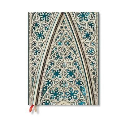 Paperblanks Планер Vault of the Milan Cathedral, Ultra, вертикален, твърда корица, 80 листа, за 2026 година