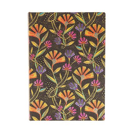 Paperblanks Планер Wild Flowers, Midi, 1 ден на страница, мека корица, 216 листа, за 2025 година