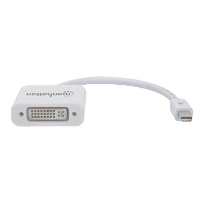 Адаптер Manhattan Mini DisplayPort, Male към DVI-I Female, Ethernet порт