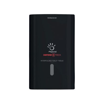 Диспенсър за тоалетна хартия Papernet, на пачка, черен, 16.5 х 13.5 х 26.5 cm