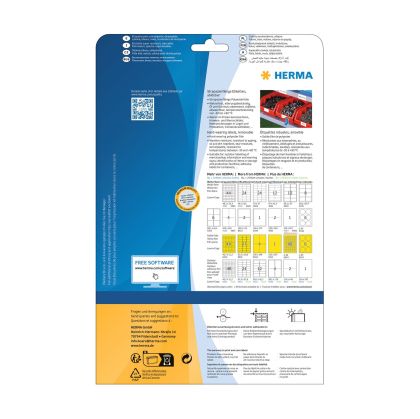 Herma Самозалепващи се етикети, A4, бели, водоустойчиви, 105 х 148 mm, 4 броя, 20 листа