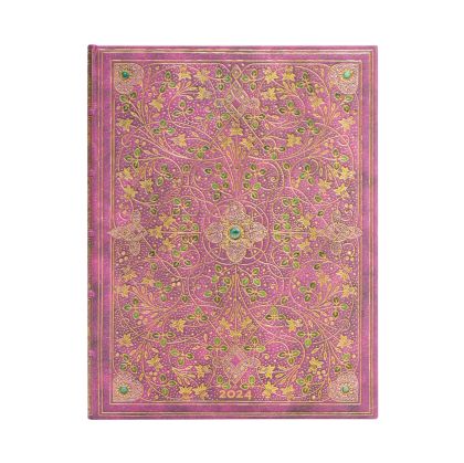 Paperblanks Планер Diamond Jubilee, Ultra, хоризонтален, твърда корица, 80 листа, за 2024 година