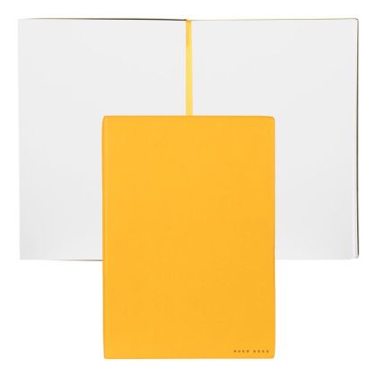 Hugo Boss Тефтер Essential Storyline, бели листове, B5, жълт