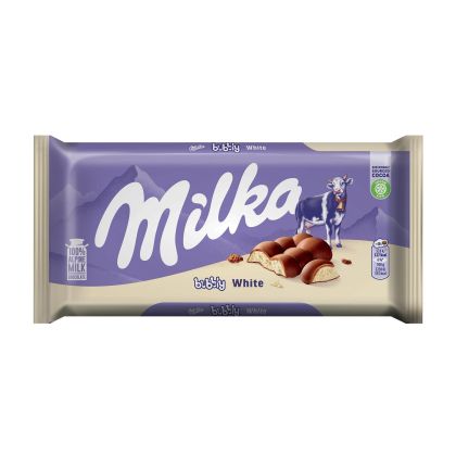 Milka Шоколад Bubbly, бял, 90 g