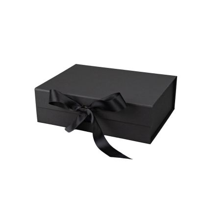 Office 1 Кутия Gift Box, с магнитно затваряне, сгъваема, 24 х 18 х 7.8 cm, черна