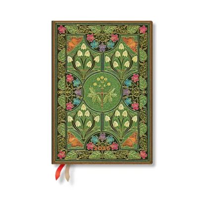 Paperblanks Планер Poetry in Bloom, Midi, хоризонтален, твърда корица, 80 листа, за 2026 година