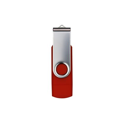 Office 1 USB флаш памет Swivel, USB 3.0, 16 GB, Type-C OTG, червена