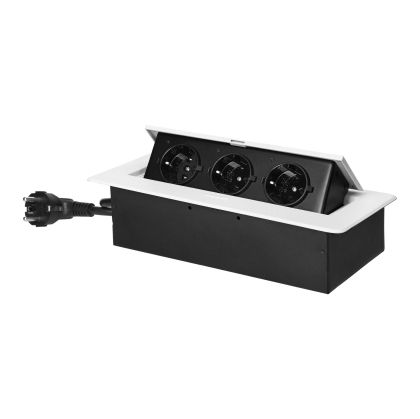 Мебелна кутия Orno, за вграждане, 3хP+E, бяла