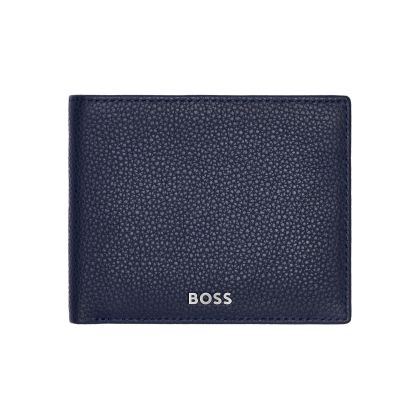 Hugo Boss Портфейл Classic Grained, с отделение за монети, тъмносин