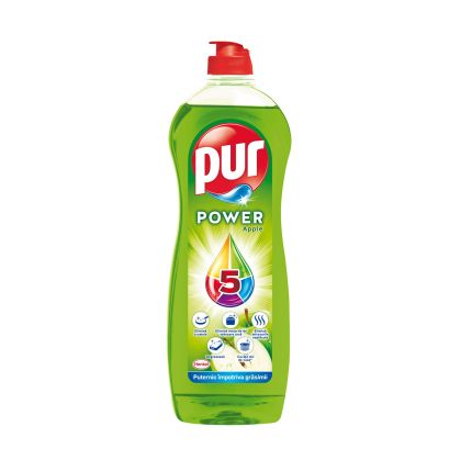 Препарат за миене на съдове Pur Duo Power, ябълка, 750 ml