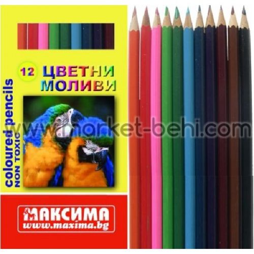 Цветни моливи МАКСИМА 12цв.