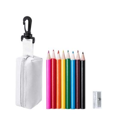 Medina Моливи, 8 цвята, с острилка, в бял калъф