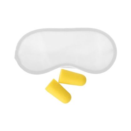 Cool Комплект за път Napster, маска за очи и тапи за уши, бели