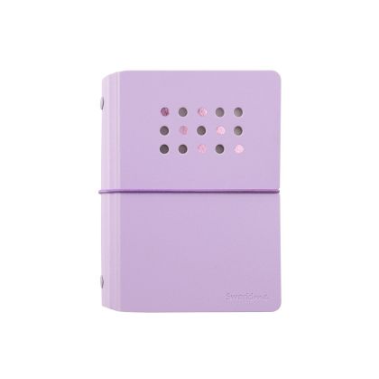 Sworld Тефтер ME, А6, с 6 ринга, ластик, бели листове, 40 листа, лилав