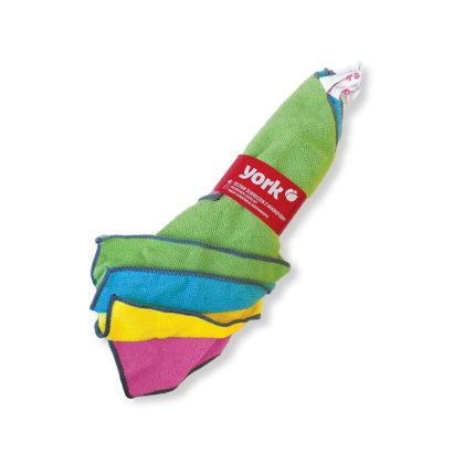 Кърпа York, микрофибърна, 30 x 30 cm, асорти, 4 броя