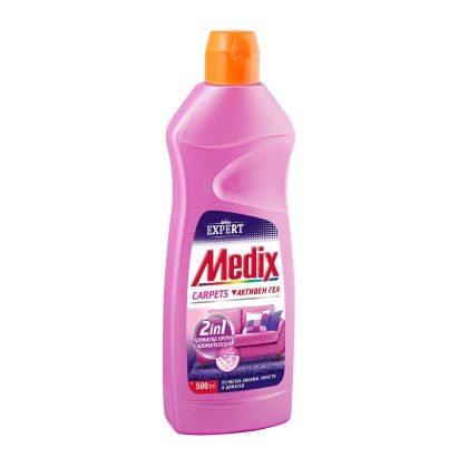Препарат за почистване на килими и дамаски Medix Expert Carpets, активен гел, 500 ml