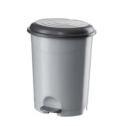Кош за отпадъци Planet, с педал, 35 х 33 х 40.6 cm, 22 L, сиво-черен