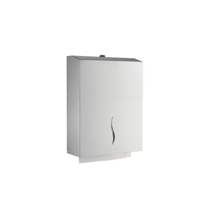 Диспенсър за кърпи за ръце Dayco, с V-сгъвка, 27 х 12 х 21 cm, инокс, за 300 кърпи