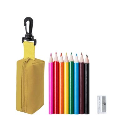 Medina Моливи, 8 цвята, с острилка, в жълт калъф