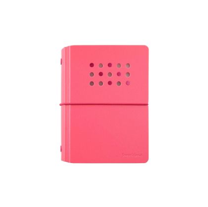 Sworld Тефтер ME, А7, с 6 ринга, ластик, бели листове, 40 листа, червен