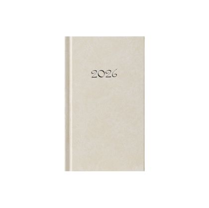 Календар-бележник Слим, седмичник, 9 x 16 cm, екрю