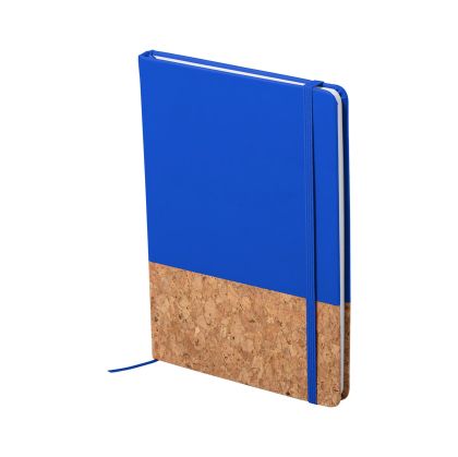 Office 1 Тефтер Amsterdam Cork&Pu, А5, с ластик, 80 листа, син
