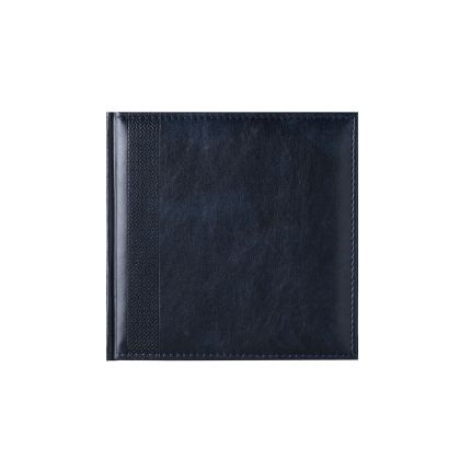 Календар-бележник К2, без дати, 20 x 20 cm, кожена подвързия, син