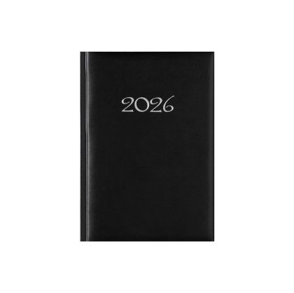 Календар-бележник Виктория, без дати, A5, твърда подвързия, черен