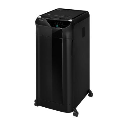 Шредер за унищожаване на документи Fellowes Automax 600M, P-5, Micro-Cut, 83 L, черен, време за работа 45 мин, време за почивка 30 мин