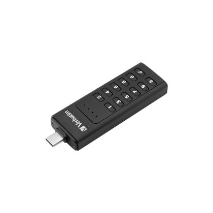 USB флаш памет Verbatim, Keypad Secure, USB Type-C 3.2, 32 GB, черна