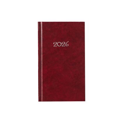 Календар-бележник Слим, седмичник, 9 x 16 cm, бордо