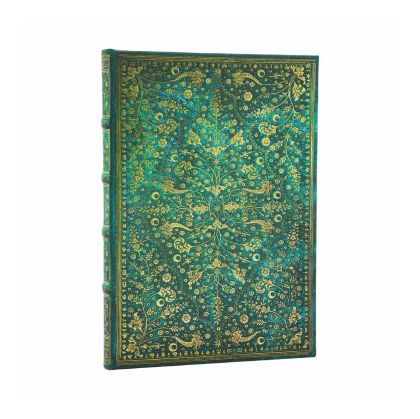 Paperblanks Тефтер Emerald Flower, Midi, широки редове, твърда корица, 72 листа