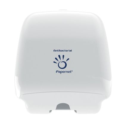 Диспенсър за тоалетна хартия Papernet, антибактериален, 14.5 х 14.7 х 16.6 cm, бял