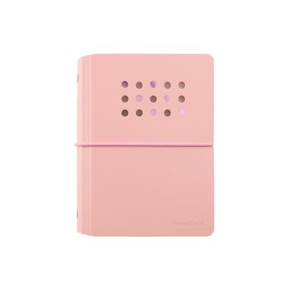 Sworld Тефтер ME, А6, с 6 ринга, ластик, бели листове, 40 листа, розов