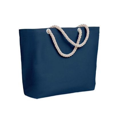 More Than Gifts Плажна чанта Menorca, памучна, 55 х 15 х 39 cm, синя