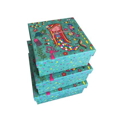 Подаръчна кутия, русалка, детска, 3 броя