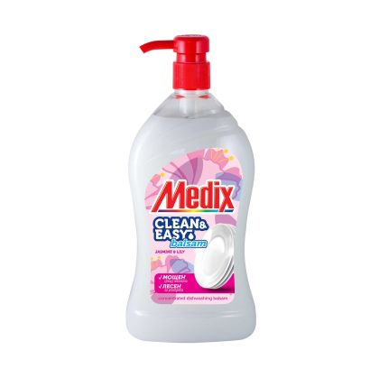 Препарат за миене на съдове Medix Clean & Easy, с помпа, бял, 800 ml