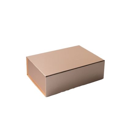 Office 1 Кутия Natural, с магнитно затваряне, сгъваема, 20 х 18 х 8 cm, златиста