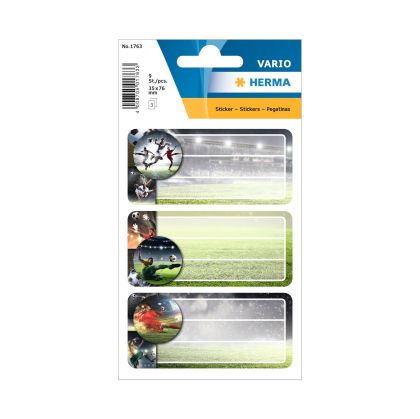 Herma Самозалепващи се етикети Футбол, ученически, 9 броя