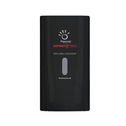 Диспенсър за течен сапун Papernet, презареждаем, черен, 1 L, 11.6 x 13.9 х 22 cm