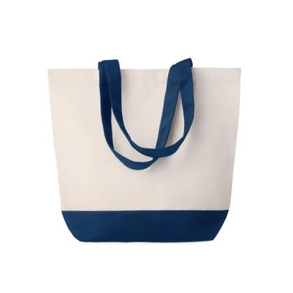 More Than Gifts Плажна чанта Kleuren, канава, 280 g/m2, 40 х 15 х 45 cm, синя