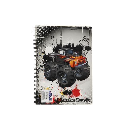 Skag Тетрадка AR, спирала, 2 теми, 17 х 25 cm, 60 листа, чудовищен камион