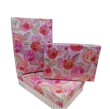 Подаръчна кутия, рози, 3 броя
