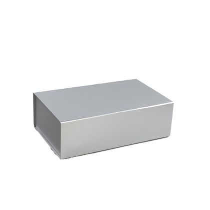 Office 1 Кутия Colorful, с магнитно затваряне, сгъваема, 35 х 20.5 х 11.3 cm, сребриста