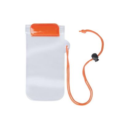 Калъф за телефон Wapro, 95 х 230 mm, прозрачен, оранжев